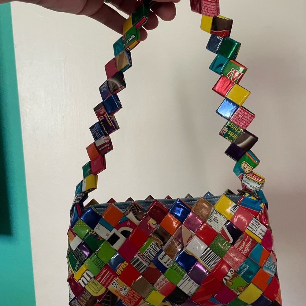Colorful Woven Gum wrapper Handbag